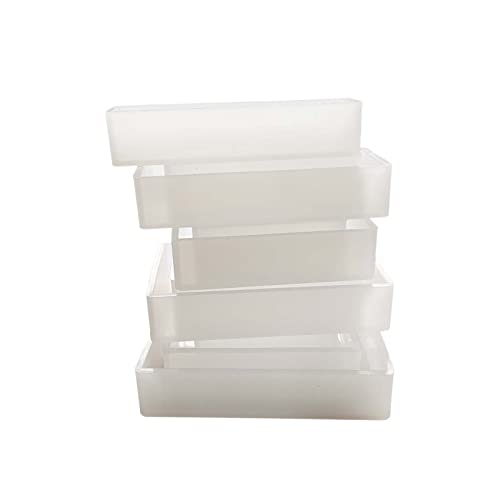 11Pcs Cube Molds for Resin Hexahedron Crystal Polyhedral Mold Square Rectangular Molds Silicone Cube Casting Molds for Insect Plant Specimen Candle Wax, Soap Display Tray Molds Kit 11 Sizes