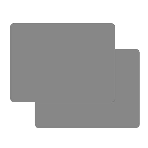 Silicone Placemats, Food-Grade Non-Slip Waterproof, Dining, Countertop Protector, Kitchen Counter Mat, Heat Resistant, Baking mat Dishwasher Safe - color: Gray, size: 15.7 x 11.8 in - 2pcs (0.04 in)