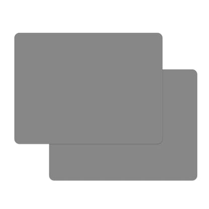 Silicone Placemats, Food-Grade Non-Slip Waterproof, Dining, Countertop Protector, Kitchen Counter Mat, Heat Resistant, Baking mat Dishwasher Safe - color: Gray, size: 15.7 x 11.8 in - 2pcs (0.04 in)