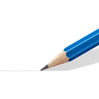 STAEDTLER Mars Lumograph 6H Graphite Art Drawing Pencil, Medium Hard, Break-Resistant Bonded Lead, 12 Pack, 100-6H, blue (100-6H VE) - style: 6H