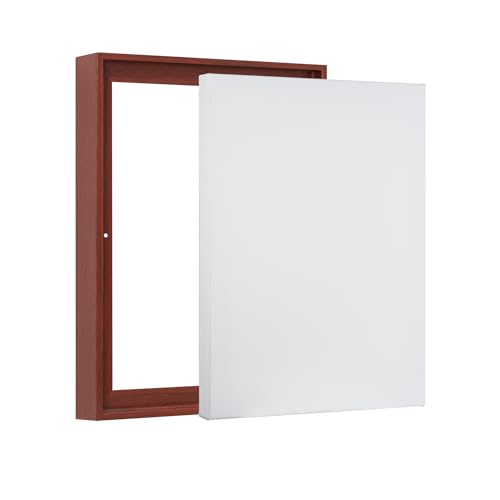 PIXY CANVAS Value Pack of 8x10 Stretched Canvas 1-1/2 (1.5) inch deep and Floater Frame for Your Paintings/Artwork/Wall Art/Wall Decor (Red Cherry, 8 x 10 inch, Portrait) - color: Red Cherry, size: 8 x 10 inch