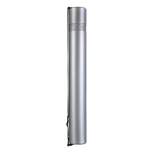 Fancyes Poster Storage Tube Round Storage Case 20"-37" Extendable with Adjustable Strap for Paper Rolls Drawings Documents, Gray - color: Gray