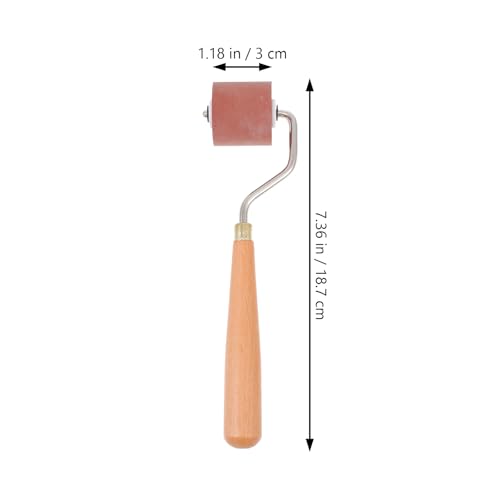NUOBESTY 7.36 Inch Rubber Ink Roller for Printmaking and Fine Art Crafts Soft Durable Brayer for Painting Stamping and DIY Art Projects