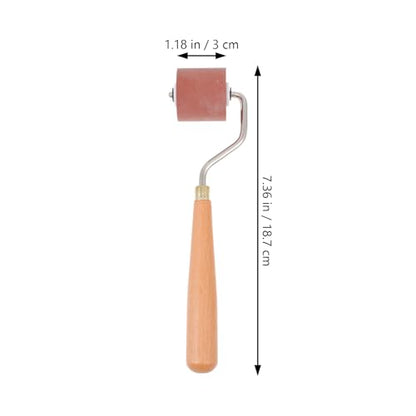 NUOBESTY 7.36 Inch Rubber Ink Roller for Printmaking and Fine Art Crafts Soft Durable Brayer for Painting Stamping and DIY Art Projects