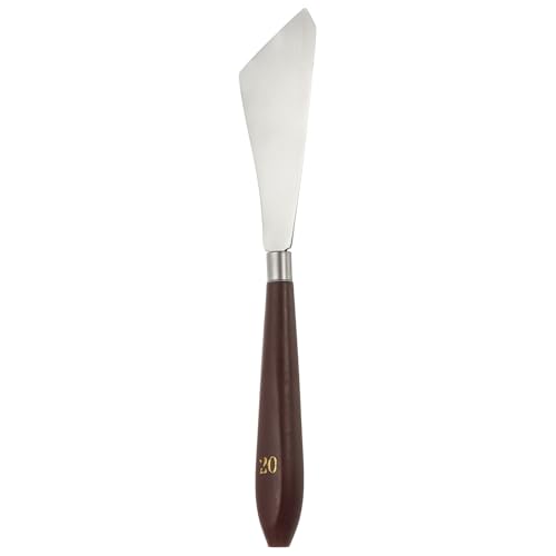HARFINGTON Palette Knife Painting Tool 3.54" x 1.26" Stainless Steel Art Spatula Pallet Knives Scrapers Tools with Plastic Handle for Acrylic Oil Canvas Mixing Spreading, Red/Silver
