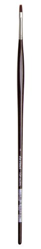 da Vinci Oil & Acrylic Series 7385 Top Acryl Paint Brush, Bright Red/Brown Synthetic with Long Ergonomic Handle, Size 2 (7385-02) - size: Size 2, style: Bright Brown Long