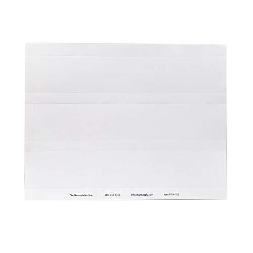 Perforated Paper Nameplate Inserts, Pack of 20 (10" x 2") - color: White, size: 10"X2"