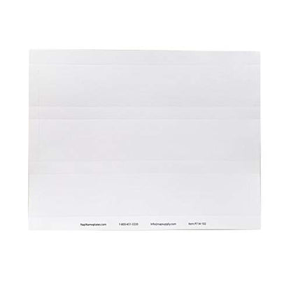 Perforated Paper Nameplate Inserts, Pack of 20 (10" x 2") - color: White, size: 10"X2"