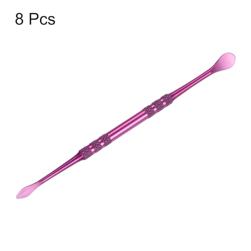 HARFINGTON 8 Pcs Wax Carving Tools 4.8" Double Ended Stainless Steel Wax & Clay Sculpting Wax Carvers Tools Modeling Spoon for Figures Clay Handmade Art Works, Violet - color: Violet