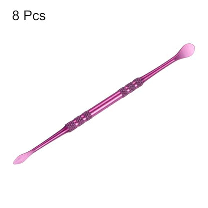 HARFINGTON 8 Pcs Wax Carving Tools 4.8" Double Ended Stainless Steel Wax & Clay Sculpting Wax Carvers Tools Modeling Spoon for Figures Clay Handmade Art Works, Violet - color: Violet