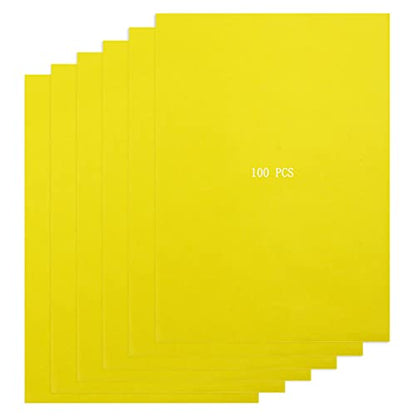 100 Pcs Carbon Transfer Paper Tracing Paper 11.7"×8.3" for Transfer Pattern on Wood, Paper, Canvas (Yellow) - color: Yellow