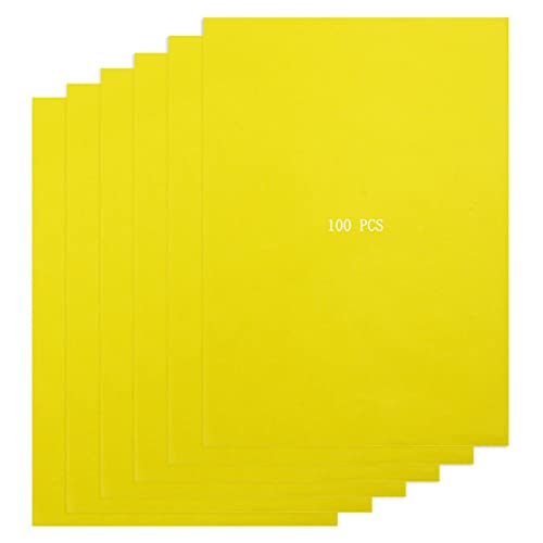 100 Pcs Carbon Transfer Paper Tracing Paper 11.7"×8.3" for Transfer Pattern on Wood, Paper, Canvas (Yellow) - color: Yellow