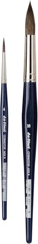 Da Vinci 5530 Cosmotop Mix B Round Brush Set of 2 (Size 4 & Size 18), Natural/Synthetic Watercolor Round Brushes for Watercolor, Gouache, Ink Painting - style: 2 pack Mix B Round
