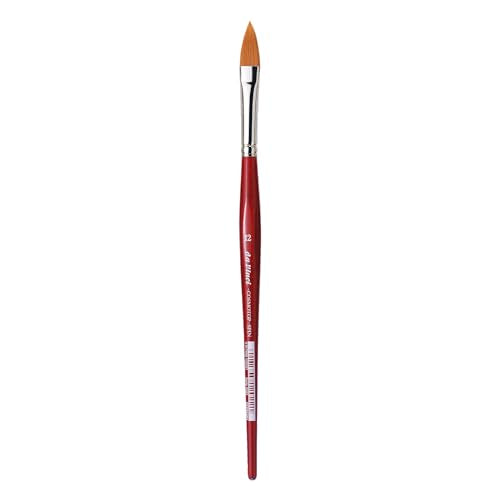 da Vinci Watercolor Series 5584 CosmoTop Spin Paint Brush, Pointed Oval Synthetic with Red Handle, Size 12 (5584-12) - size: Size 12, style: Pointed Oval