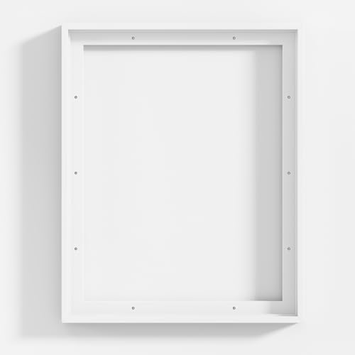 Venusmiles Canvas Frame 16x20 Frame for Canvas Painting Floating for 1" Deep, Floater for Canvas Artist Panel Oil Painting Wall Art Décor, Vertical or Horizontal Picture Wall Decor, White - color: White, size: 16x20, 1P