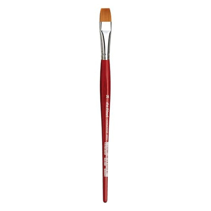da Vinci Watercolor Series 5880 CosmoTop Spin Paint Brush, Flat Synthetic with Red Handle, Size 14 (5880-14) - size: Size 14, style: Flat