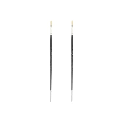 Creative Mark Pro Stroke Premium White Chungking Hog Bristle Artist Paint Brush - Flat # 1-2 Pack - Natural Bristle Brush w/Great Control Suitable for Oils, Watercolors, Acrylics, Alkyds, Caseins - size: 1 - 2 Pack