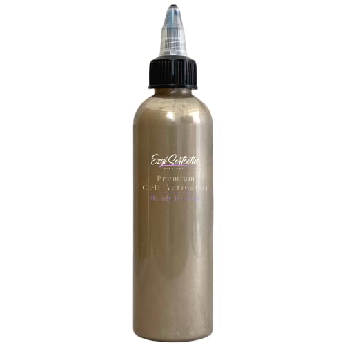 Ezgi Sertcetin Premium Cell Activator for Acrylic Pouring | Ready to Pour | Create Perfect and Unique Cells in Your Painting Works | 4oz | Metallic Nude Lala - color: Metallic Nude Lala