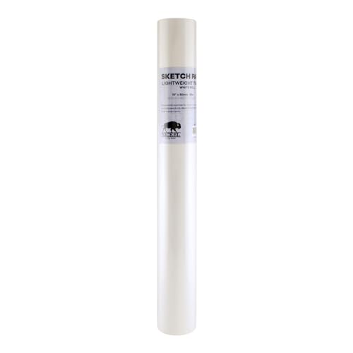 Hyatt's Nickel White Sketch Tracing Paper Roll, 18 Inch x 50 Yards | White Translucent Paper Vellum; Lightweight Trace Paper for Drawing, Sketching, Drafting, Copying and Overlay