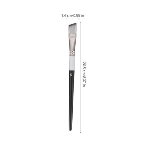 6pcs Nylon Oil and Watercolor Paintbrush Set with Wooden Handles for Students and Artists, Fan and Angled Brushes for Acrylic, Pigment Mixing, and Professional Painting Supplies