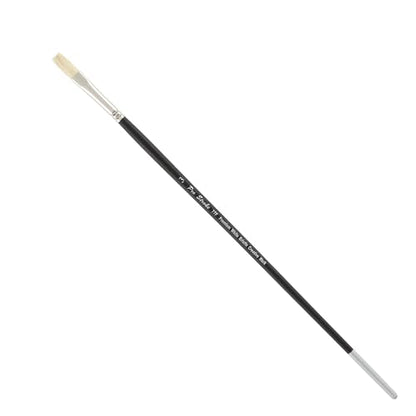 Creative Mark Pro Stroke Premium White Chungking Hog Bristle Artist Paint Brush - Flat # 3 - Natural Bristle Brush w/Great Control Suitable for Oils, Watercolors, Acrylics, Alkyds, Caseins - size: 3