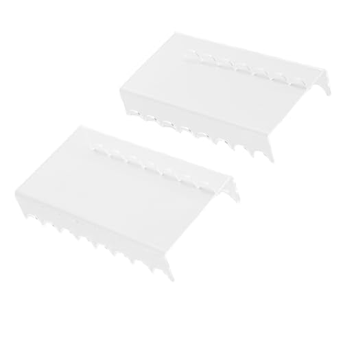 Clear Acrylic Makeup Brush Holder, 2PCS Horizontal Brush Drying Rack for Paint Brushes, Vanity Table Accessory for Home
