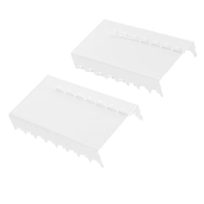 Clear Acrylic Makeup Brush Holder, 2PCS Horizontal Brush Drying Rack for Paint Brushes, Vanity Table Accessory for Home