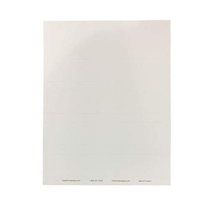 Perforated Paper Nameplate Inserts, Pack of 20 (8" x 1.5") - color: White, size: 8" x 1.5"