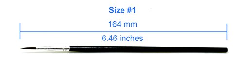 50 Pcs Pack of Synthetic Fine Detail Paint Brushes Set for Miniature, Scale Model, Art Painting in Acrylic, Oil, Watercolor - Pointed Round (Size #1 (Large)) - size: Size #1 (Large)