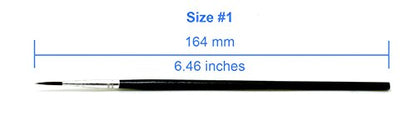 50 Pcs Pack of Synthetic Fine Detail Paint Brushes Set for Miniature, Scale Model, Art Painting in Acrylic, Oil, Watercolor - Pointed Round (Size #1 (Large)) - size: Size #1 (Large)