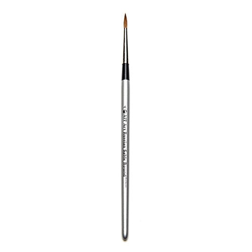 AIT Art Select Paint Brush Set - 4 Pure Russian Red Sable Round Paint Brushes - Handmade in Germany Set for Superior Results with Oil, Acrylic, and Watercolors