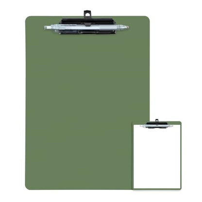 FRETONBA Clipboard with Pen Holder, Plastic Clipboard with Low Profile Metal Clip, Hanging Clip Boards Holds 8.5x11 Inch Papers, Standard A4 Letter Size Clip Boards for Offices & School, Green - style: 1 Pack-Green