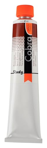 Royal Talens Cobra Study Water Mixable Oil Colors - Burnt Sienna, 200 ml tube