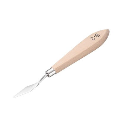 HARFINGTON Palette Knives Painting Tool 6.69" Stainless Steel Blade Spatula Painting Pallet Knife Wood Handle for Oil Acrylic Canvas Color Mixing - size: 10mmx170mm
