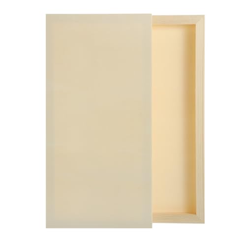 MECCANIXITY 2 Pack Wood Canvas Boards, 6x12 Inch Art Canvases Square Unfinished Wood Panel for Painting, Crafts, DIY Projects, Pouring Art - size: 6x12 Inch
