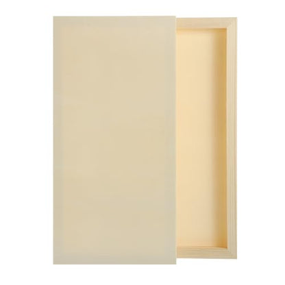 MECCANIXITY 2 Pack Wood Canvas Boards, 6x12 Inch Art Canvases Square Unfinished Wood Panel for Painting, Crafts, DIY Projects, Pouring Art - size: 6x12 Inch