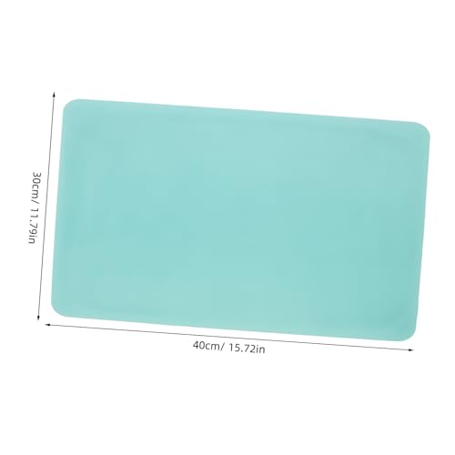 Veemoon 2pcs Silicone Crafts Mat Nonstick Epoxy Art Mats for Diy Projects Heat-resistant Silicone for Resin Jewelry Casting and Table Protection Blue Green