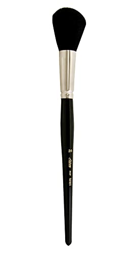 Silver Brush 5618S-20 Silver Mop Short Handle Blender Brush, Black, Round, Size 20 - size: Size 20