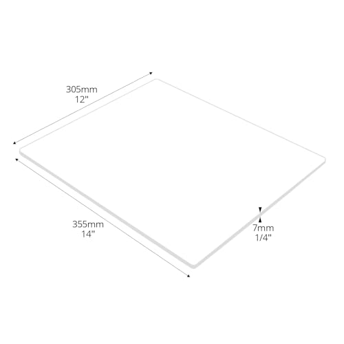 QWORK 12 x 14 Inch Gel Printing Plate 1/4 Thick Reusable Monoprinting Plate for Scrapbooking & Art Journaling – Clear Press Plate for Acrylic Paint, Fabric & Card Making Projects