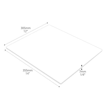 QWORK 12 x 14 Inch Gel Printing Plate 1/4 Thick Reusable Monoprinting Plate for Scrapbooking & Art Journaling – Clear Press Plate for Acrylic Paint, Fabric & Card Making Projects