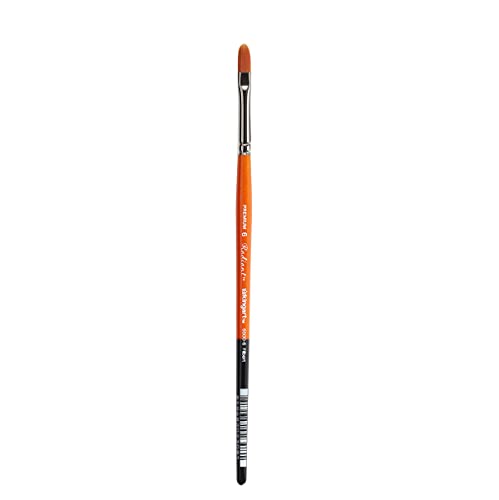 KINGART Premium Radiant 6500-6 Filbert Series Artist Brush, Synthetic Taklon Hair, Short Handle, Acrylic, Oil and Watercolor Painting, Size 6 - size: 6
