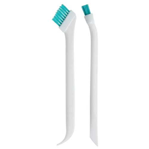 Baby Bottle Brush, 2Pcs Bottle Cleaner Brush Set Right Angled Scraper Washer Tool for Newborn Nipple Cap Milk Cup Lid and Narrow Grooves Deep Cleaning Small Infant Feeding Accessory
