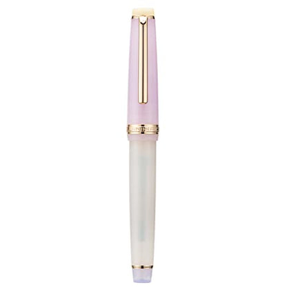 Jinhao 82 Acrylic Fountain Pen, Iridium Medium Nib with Ink Converter, Macaron Peach Pink Contrast Color Classic Design Smooth Writing Pen (Gold Trim) - color: Peach Pink, style: Medium (0.7 mm)