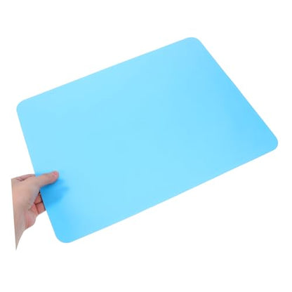 Veemoon 2pcs Silicone Crafts Mat Nonstick Epoxy Art Mats for Diy Projects Heat-resistant Silicone for Resin Jewelry Casting and Table Protection Blue Green