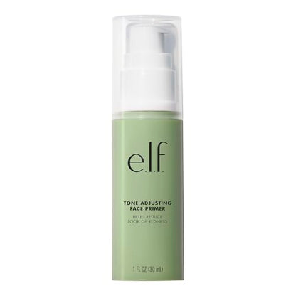 e.l.f. Tone Adjusting Face Primer, Makeup Primer For Neutralizing Uneven Skin Tones & Redness, Grips Makeup To Last, Vegan & Cruelty-free, Large - size: 1.01 Fl Oz