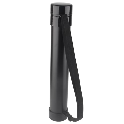Drawing Storage Tube, Telescopic Plastic Tube, Black, Adjustable 20.3 to 34.1 Inches Length - Waterproof, Extra Thick Design, Ideal for Posters and Artwork Storage