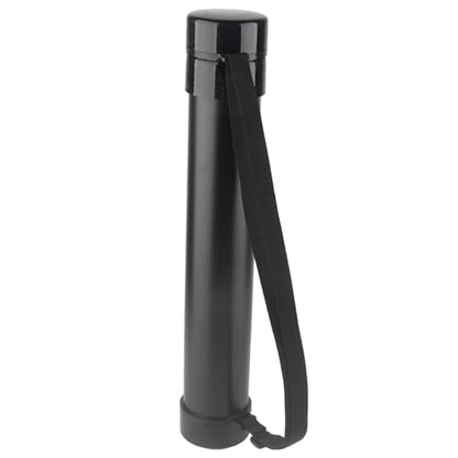 Drawing Storage Tube, Telescopic Plastic Tube, Black, Adjustable 20.3 to 34.1 Inches Length - Waterproof, Extra Thick Design, Ideal for Posters and Artwork Storage
