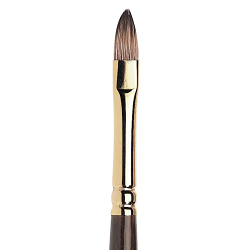 Winsor & Newton Monarch Short Filbert Long Handle Brush, Size 4 - size: #4, style: Short Filbert