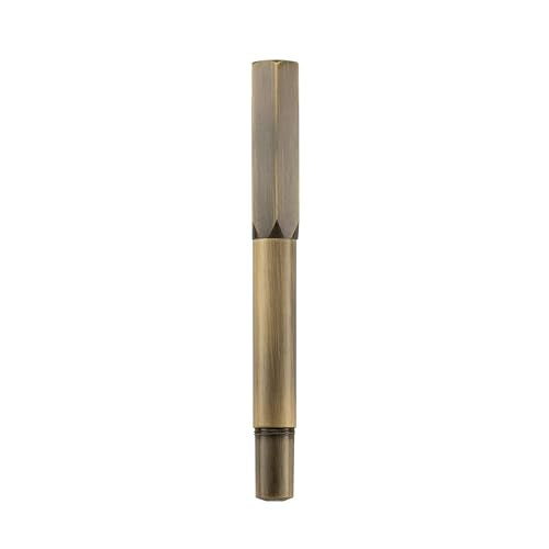 Luxury Solid Brass Fountain Pen Set for Writing & Calligraphy - Choose Antique or Matte Black Finish. Includes 10 Ink Cartridges & Premium Gift Box (Fine Nib, Antique Brass) - color: Antique Brass, style: Fine Nib