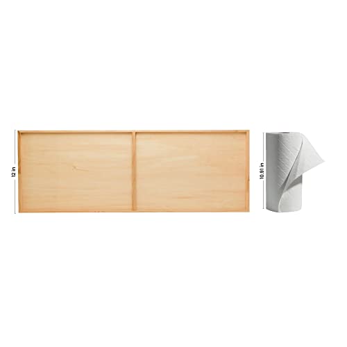 Narrow Wood Canvas 12 x 36 x 3/4-inch Wooden Sign Blanks with Frame for Panoramic Style Photo Display, by Woodpeckers - size: 12 x 36